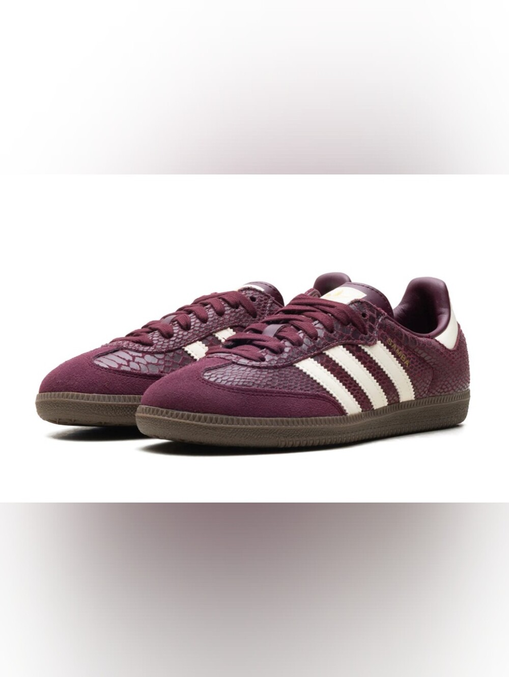 Adidas Samba OG Maroon Cream Gold 8.5 Women's - IH3979 - Picture 4 of 5